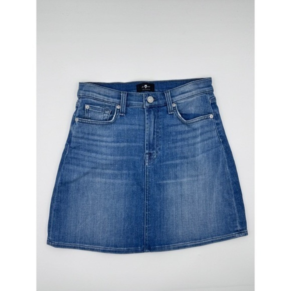 7 For All Mankind Denim Mini Skirt Preppy